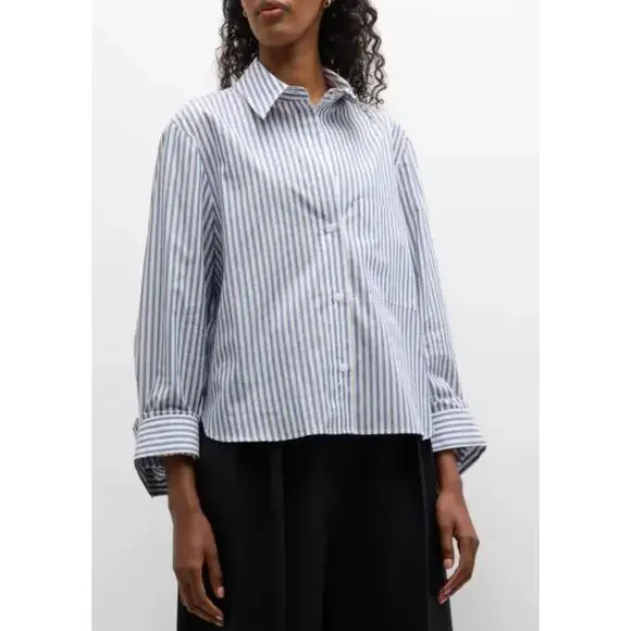 TWP Dude Striped Button-Front Cotton Shirt size XS/S - Picture 7 of 7